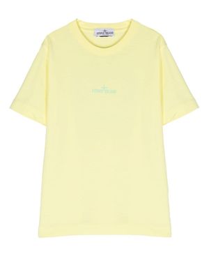 Stone Island Junior t-shirt à logo imprimé - Jaune