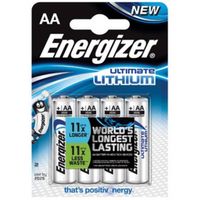 Energizer batterijen Lithium AA, blister van 4 stuks - thumbnail