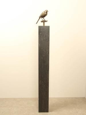 Merel uit brons, 14 cm