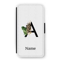 Charcoal Flora: iPhone 12 Flip Hoesje