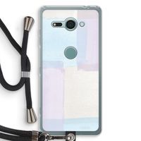 Square pastel: Sony Xperia XZ2 Compact Transparant Hoesje met koord