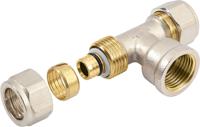 Bonfix - Alu-Knelfitting - T-koppeling verlopend - 2x alu-knel 1x bi. dr. - 20mm x 1/2” x16mm