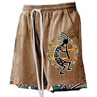 Voor heren Boardshorts Zwemshorts Lange zwembroeken Trekkoord met Mesh-voering Elastische taille Kruis Sneldrogend Korte Feestdagen Strand Hawaii Casual Meerblauw Lichtgroen Micro-elastisch Lightinthebox