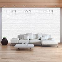 Fotobehang - Home, sweet home - witte muur, premium print vliesbehang - thumbnail