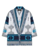 Alanui Kids cardigan à motif Icon en jacquard - Blanc