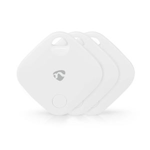 Nedis BTTAG10WT3 Keyfinder Batterij Gevoed 3x Cr2032 Incl. Batterij(en) Bluetooth®-versie: 5.1 Batterijlevensduur Tot: 1 Jaar Wit 3 Stuks