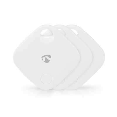 Nedis BTTAG10WT3 Keyfinder Batterij Gevoed 3x Cr2032 Incl. Batterij(en) Bluetooth®-versie: 5.1 Batterijlevensduur Tot: 1 Jaar Wit 3 Stuks