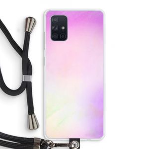 Flow mist pastel: Samsung Galaxy A71 Transparant Hoesje met koord