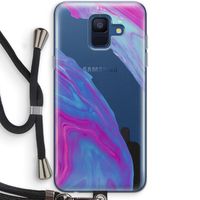 Zweverige regenboog: Samsung Galaxy A6 (2018) Transparant Hoesje met koord