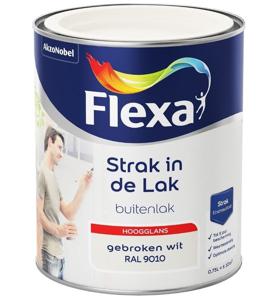 Flexa Strak In De Lak Buitenlak Hoogglans 750 ml RAL 9010