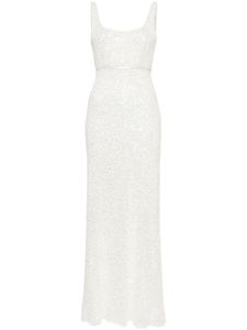 Rixo robe longue Megan à sequins - Blanc