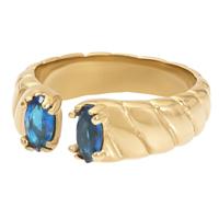 iXXXi Fame Ring Adore Capri Blue | Goud