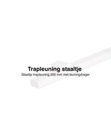 Staaltje trapleuning rechthoekig 40x20mm wit Staaltje trapleuning rechthoekig 40x20mm wit