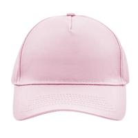 Baseball pet/cap 5 panels - lichtroze - volwassenen - Voordelige caps - katoen