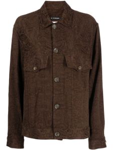 Song For The Mute paisley-jacquard shirt jacket - Marron