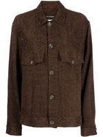 Song For The Mute paisley-jacquard shirt jacket - Marron