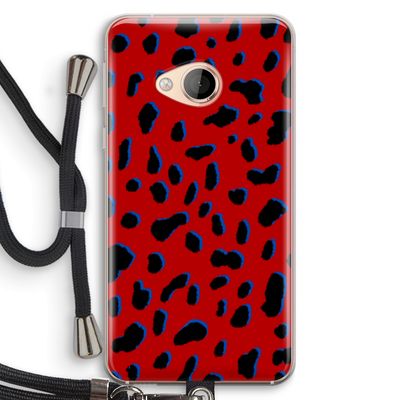 Red Leopard: HTC U Play Transparant Hoesje met koord