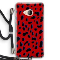 Red Leopard: HTC U Play Transparant Hoesje met koord