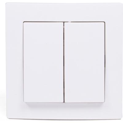 Inbouw wisselschakelaar dubbel - wit - 250V 10A - WCD