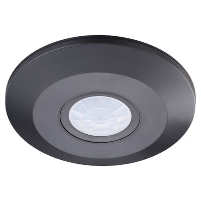 HOFTRONIC™ PIR bewegingssensor met schemerschakelaar 360° bereik 6 meter Maximaal 1000 Watt IP20 opbouw kleur zwart