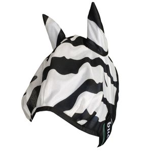 Bucas Buzzoff Zebra vliegenmasker zwart/wit maat:m