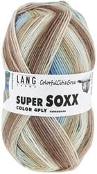 Lang Yarns Super Soxx Color 4-PLY 506 Bruin/Petrol/Grijs 1143 Chefchaouen