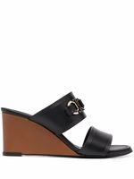 Ferragamo sandales à détail de mors - Noir