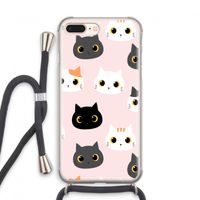 Katten: iPhone 7 PLUS Transparant Hoesje met koord