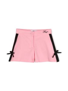 MSGM Kids short en coton à détails rayés - Rose