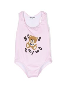 Moschino Kids maillot de bain à logo imprimé - Rose