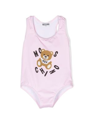 Moschino Kids maillot de bain à logo imprimé - Rose
