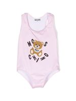 Moschino Kids maillot de bain à logo imprimé - Rose