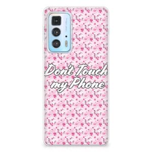 Motorola Edge 20 Pro Silicone-hoesje Flowers Pink DTMP