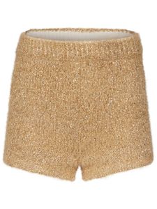 Nina Ricci short en tweed à taille haute - Tons neutres