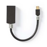 Nedis CCBW37654AT02 video kabel adapter 0,2 m Mini DisplayPort HDMI Antraciet - thumbnail