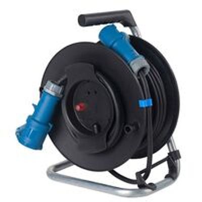 Schwabe CEE Camping Verlenghaspel 230V Neopreen H07RN-F 3x2,5 16A IP44 25m