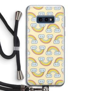 Regenboog: Samsung Galaxy S10e Transparant Hoesje met koord
