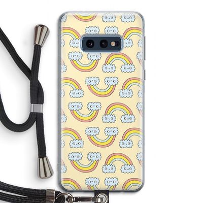 Regenboog: Samsung Galaxy S10e Transparant Hoesje met koord