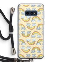 Regenboog: Samsung Galaxy S10e Transparant Hoesje met koord