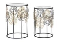 TAFEL FOGLIE GLAM COPPIA CM Ø 38X55-33X50