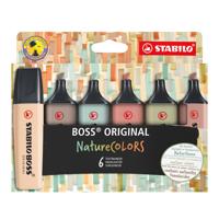 Markeerstift stabilo boss 70/6 etui à 6st nature