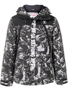 AAPE BY *A BATHING APE® doudoune imprimée à capuche - Gris