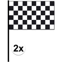 2x Finish vlaggen zwaaivlag 30 x 45 cm - thumbnail