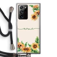 Zonnebloemen: Samsung Galaxy Note 20 Ultra / Note 20 Ultra 5G Transparant Hoesje met koord