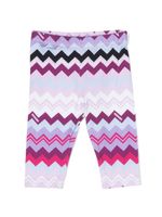 Missoni Kids legging imprimé à taille élastiquée - Violet