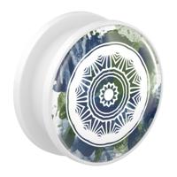 Tunnel met Mandala-design Acryl Tunnels & Plugs - thumbnail