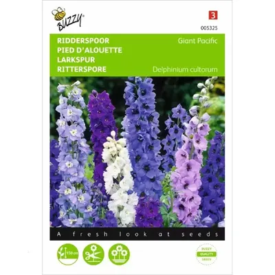 Delphinium, Ridderspoor Giant Pacific gemengd