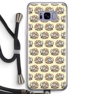 Slapende poes: Samsung Galaxy S8 Transparant Hoesje met koord