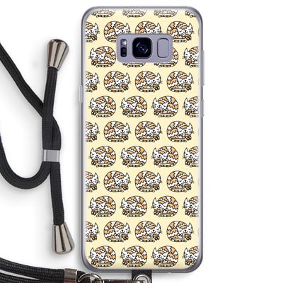Slapende poes: Samsung Galaxy S8 Transparant Hoesje met koord