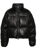 VTMNTS veste en cuir à logo embossé - Noir